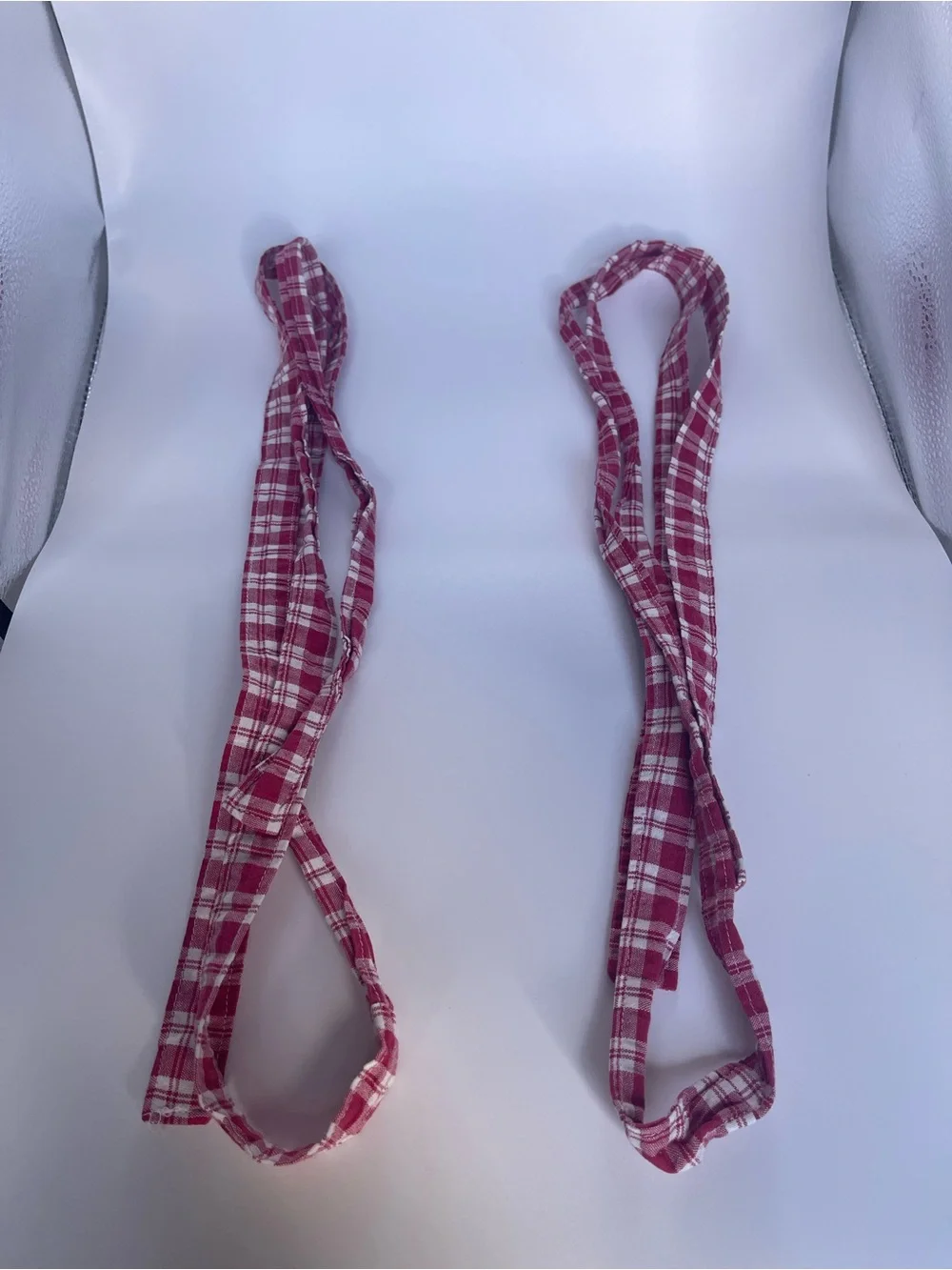 Country Style Red and White Plaid Ruffle 2 Curtain , 2 Valence & 2- Tie Back